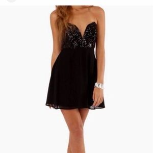 TOBI Sequins and chiffon Skater Dress